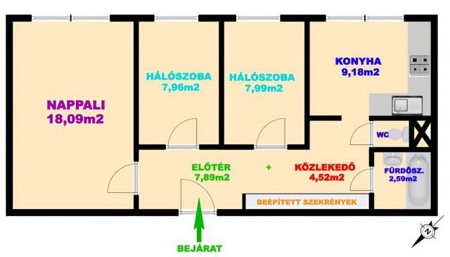Eladó panellakás, Budapesten, XVIII. kerületben 59.99 M Ft