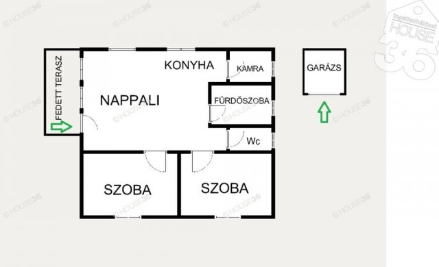 Eladó családi ház, Cserkeszőlőn 44.9 M Ft, 3 szobás