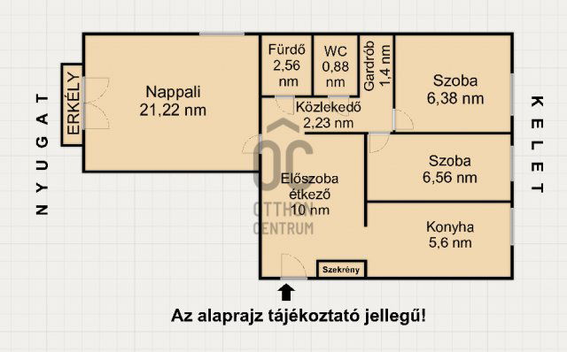Eladó panellakás, Budapesten, III. kerületben 62.9 M Ft, 3 szobás