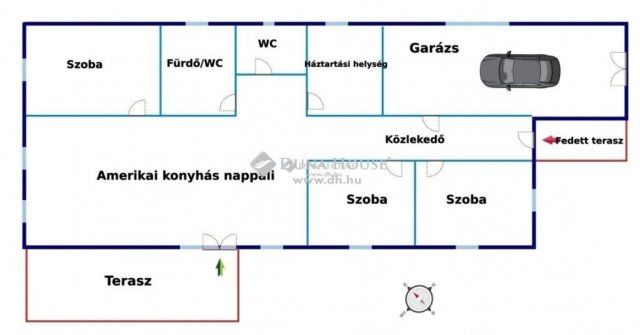 Eladó családi ház, Dabason 89.9 M Ft, 4 szobás