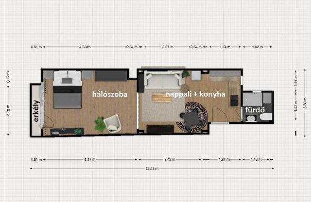 Kiadó téglalakás, albérlet, Budapesten, VIII. kerületben