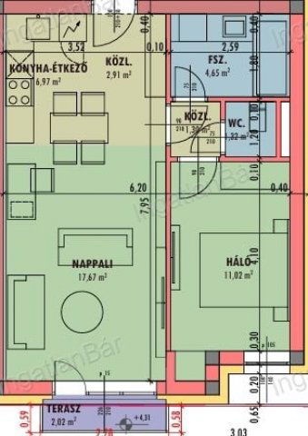 Eladó téglalakás, Nyíregyházán 51.999 M Ft, 1 szobás