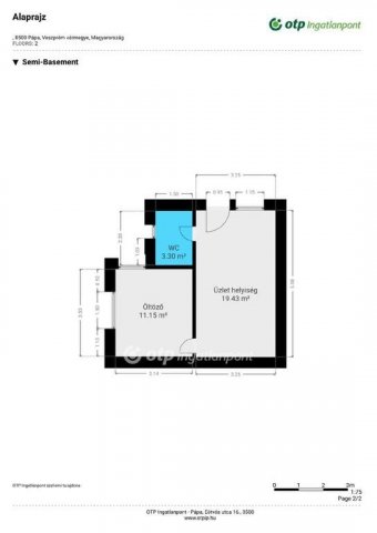 Eladó téglalakás, Pápán 44.9 M Ft, 3 szobás