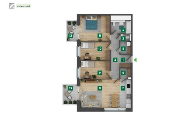 Eladó téglalakás, XIII. kerületben, Jakab József utcában