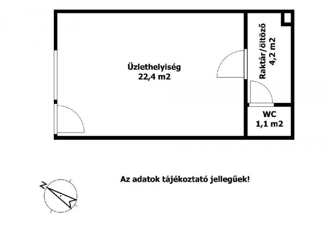 Kiadó üzlethelyiség, Siófokon 270 E Ft / hó