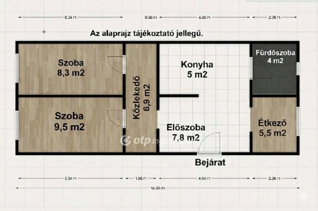 Eladó sorház, Jánossomorján 44.9 M Ft, 2 szobás
