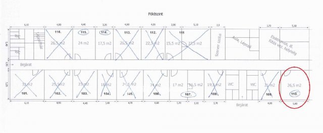 Kiadó iroda, Debrecenben 111 E Ft / hó, 1 szobás