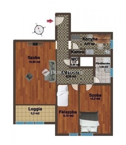 Eladó téglalakás, Budapesten, XXI. kerületben 64.9 M Ft