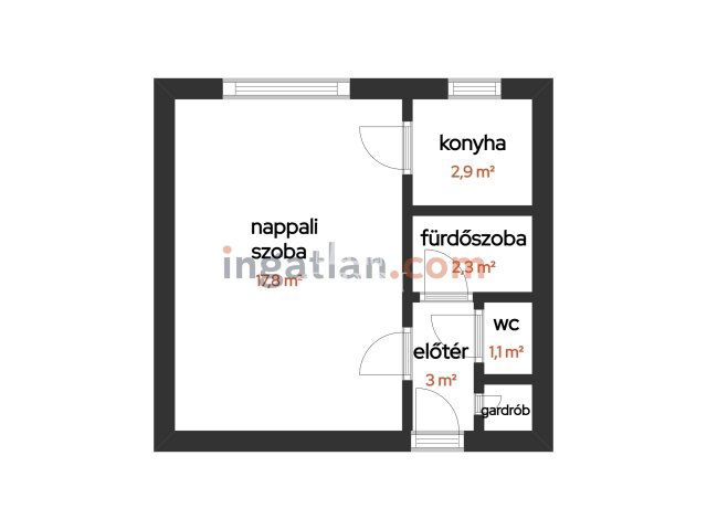 Kiadó panellakás, albérlet, Tökölön 180 E Ft / hó, 1 szobás