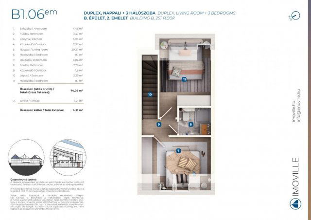 Eladó téglalakás, Mosonmagyaróváron, Tímár utcában, 4 szobás