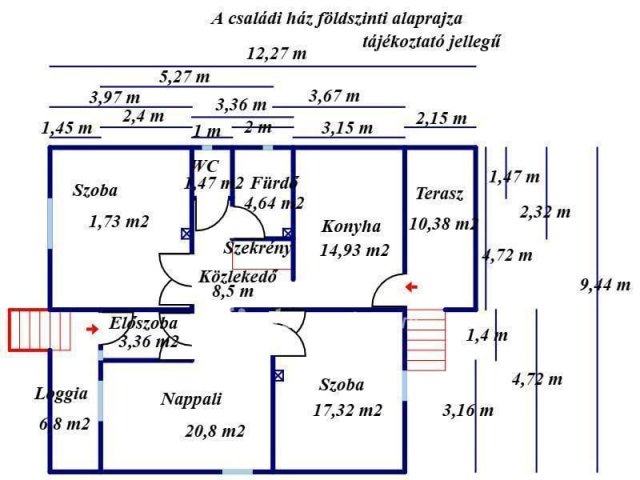 Eladó családi ház, Szolnokon 74.9 M Ft, 3 szobás