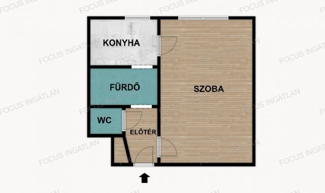 Eladó téglalakás, Kecskeméten 33.9 M Ft, 1 szobás