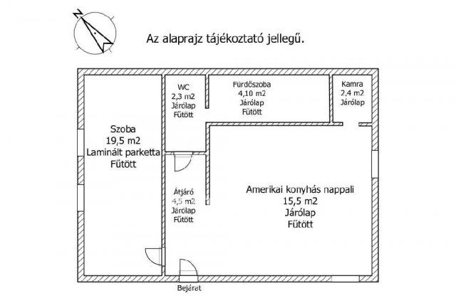 Eladó téglalakás, Hegyeshalomban 41.99 M Ft, 2 szobás