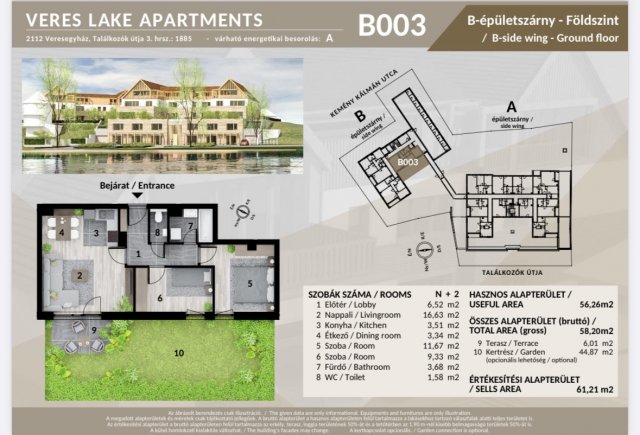 Eladó téglalakás, Veresegyházon, Találkozók útján 50.7 M Ft