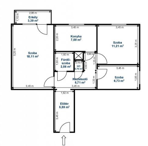 Eladó panellakás, Miskolcon, Király utcában 33.9 M Ft