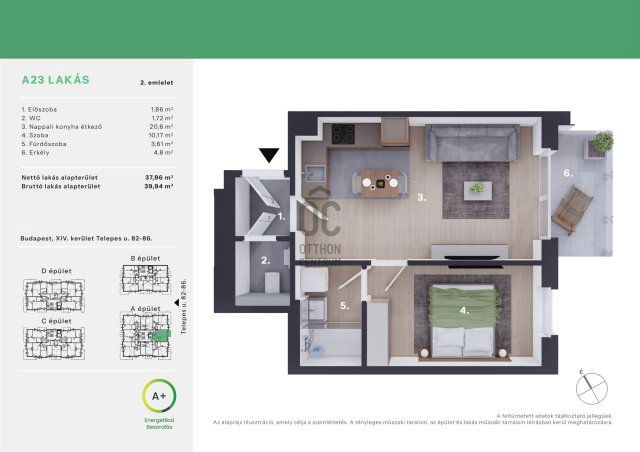 Eladó téglalakás, Budapesten, XIV. kerületben 75.9 M Ft