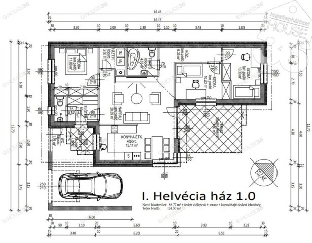 Eladó családi ház, Helvécián 81.6 M Ft, 4 szobás