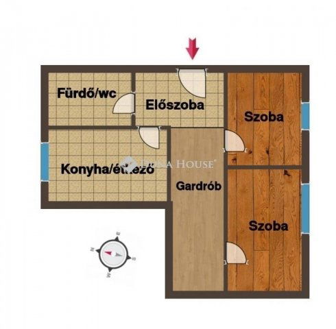 Eladó téglalakás, Pécsett 49.9 M Ft, 1+1 szobás