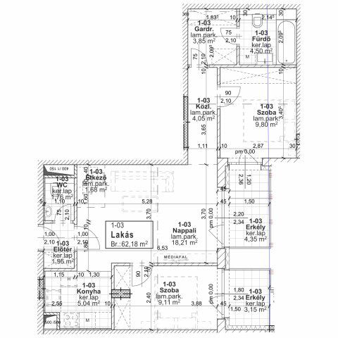 Eladó téglalakás, Budapesten, XIII. kerületben, Jász utcában