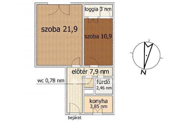 Eladó panellakás, Budapesten, XIV. kerületben 61.9 M Ft, 2 szobás