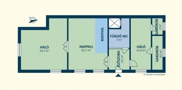 Eladó téglalakás, Budapesten, VI. kerületben, Jókai utcában