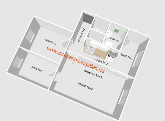 Eladó panellakás, Szekszárdon 35.9 M Ft, 3 szobás