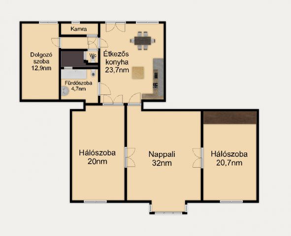 Eladó téglalakás, Budapesten, XIII. kerületben, Kárpát utcában
