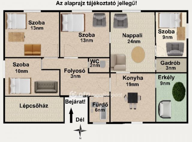 Eladó téglalakás, Budapesten, XXI. kerületben 79.9 M Ft