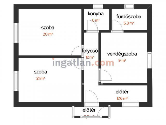 Eladó családi ház, Hajdúszoboszlón 52 M Ft, 2+1 szobás