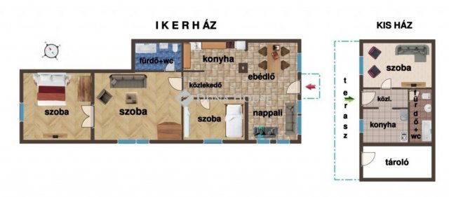 Eladó ikerház, Budapesten, XVIII. kerületben 84 M Ft, 5 szobás