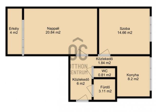 Eladó téglalakás, Zalaegerszegen 39.99 M Ft, 2 szobás