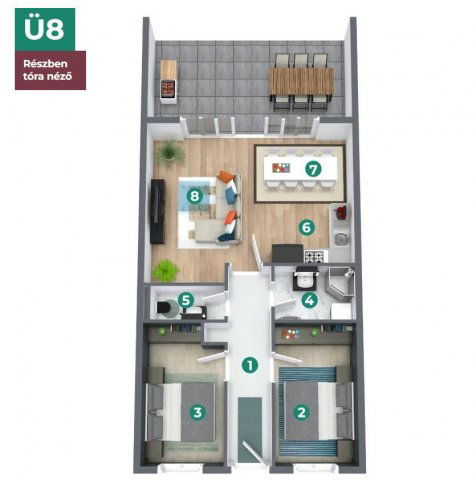 Eladó téglalakás, Balatonszemesen 104.9 M Ft, 2+1 szobás