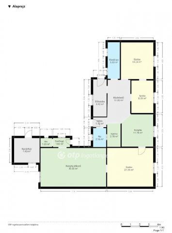 Eladó családi ház, Pápán 34.9 M Ft, 2+1 szobás