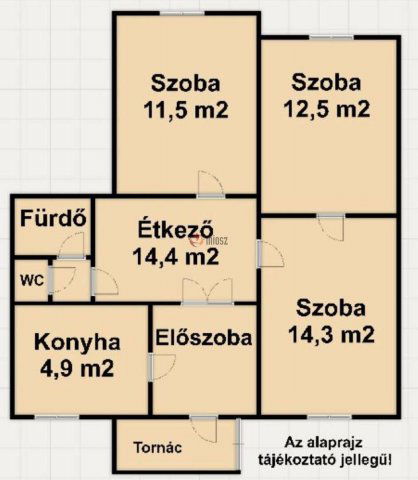 Eladó ikerház, Szegeden 38.3 M Ft, 3+1 szobás