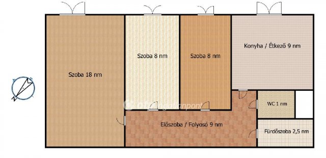 Eladó panellakás, Budapesten, XIX. kerületben 76.9 M Ft, 3 szobás