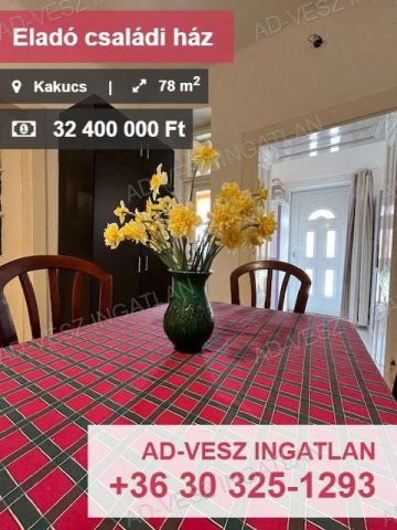 Eladó családi ház, Kakucson 32.4 M Ft, 2 szobás