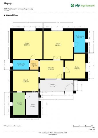 Eladó családi ház, Pápán 89.9 M Ft, 3 szobás