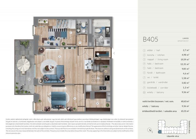 Eladó téglalakás, Budapesten, XIII. kerületben 106.49 M Ft