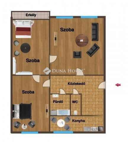 Eladó panellakás, Budapesten, X. kerületben 68.9 M Ft, 3 szobás