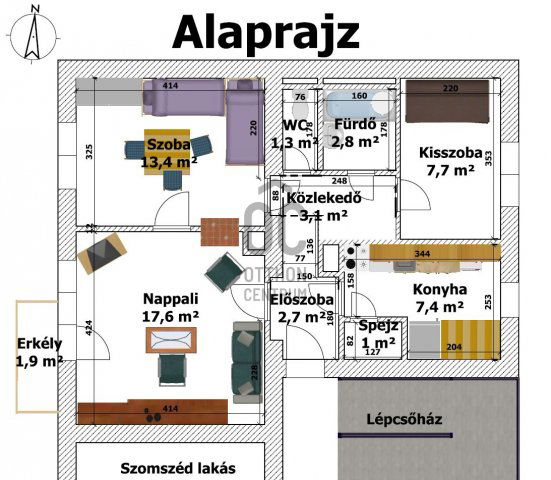 Eladó téglalakás, Egerben 38.6 M Ft, 3 szobás