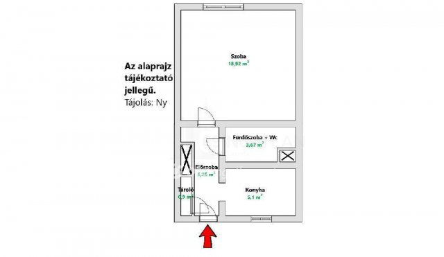 Eladó téglalakás, Budapesten, X. kerületben 42.5 M Ft, 1 szobás