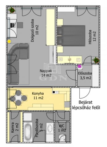 Eladó téglalakás, Diósdon 92 M Ft, 1+2 szobás