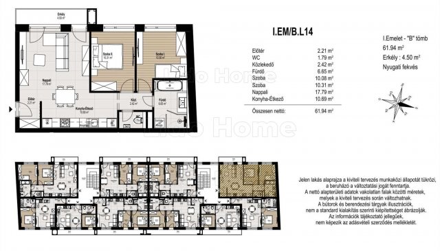 Eladó téglalakás, Mosonmagyaróváron 66.8 M Ft, 3 szobás