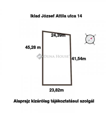 Eladó telek, Ikladon, József Attila utcában 25 M Ft