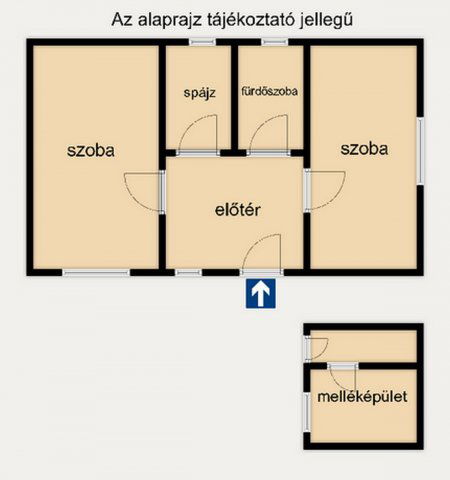Eladó családi ház, Tázláron 8.8 M Ft, 2 szobás