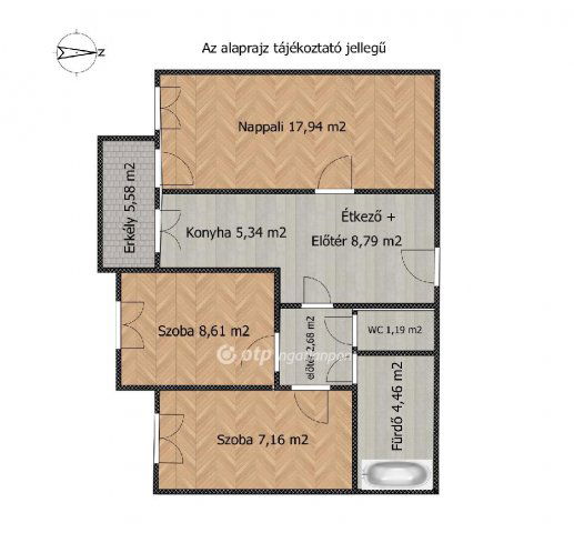 Eladó téglalakás, Budapesten, XXI. kerületben 68 M Ft