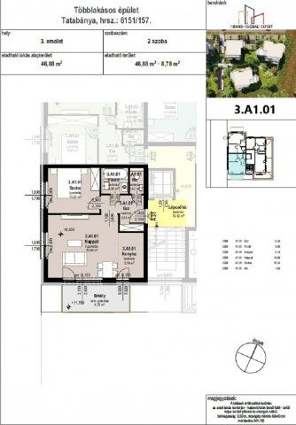 Eladó téglalakás, Tatabányán 51.649 M Ft, 2 szobás