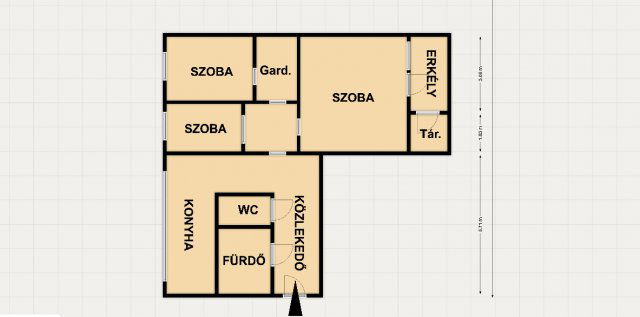 Eladó panellakás, Kecskeméten 44.5 M Ft, 3+1 szobás