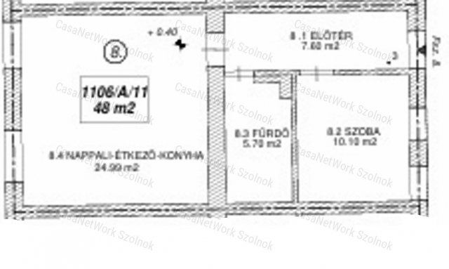 Eladó téglalakás, Szolnokon 57.6 M Ft, 2 szobás