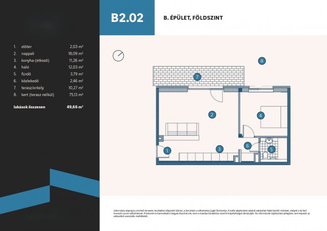 Eladó téglalakás, Vámosszabadin 53.5 M Ft, 1+1 szobás